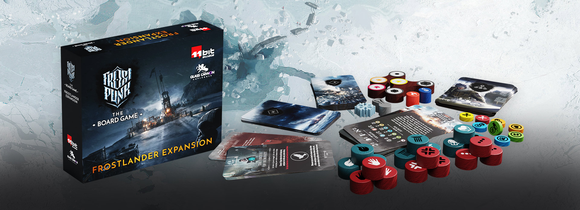 thumbnail image 2 of Frostpunk Board Game: Frostlander Expansion - New Cards & Difficulty 2 of 11